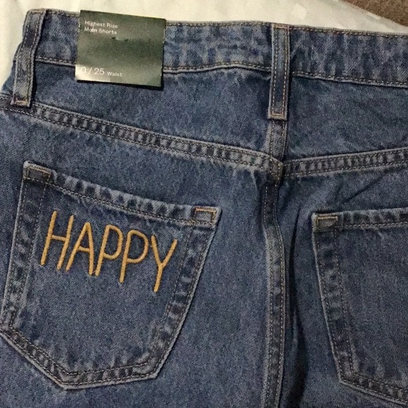 Wild Fable || NWT || “Happy” Pocket Highest Rise Mom Shorts - Picture 5 of 7